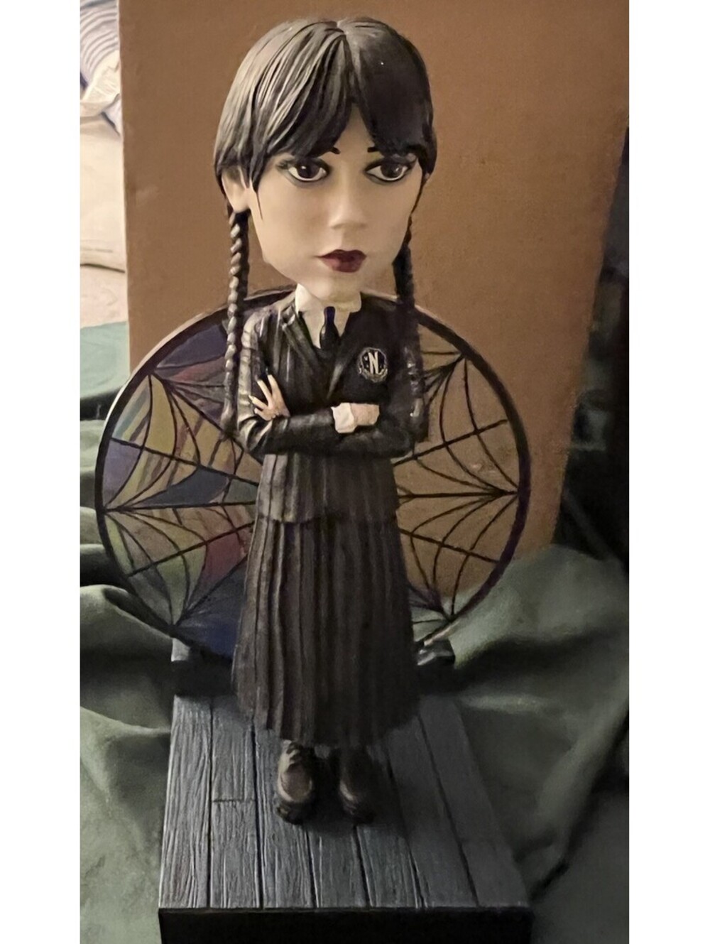 Wednesday Addams Stained Glass 8” Bobblehead by Royal Bobbles New